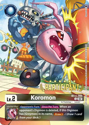 Koromon (Digimon 3-On-3 November 2023 Participation) BT11-005 U (Dimensional Phase)