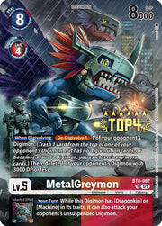 MetalGreymon (Digimon 3-On-3 Top 4) BT8-067 R (New Awakening)