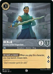 Benja - Guardian of the Dragon Gem 174/204 · Cold Foil (Rise of the Floodborn)