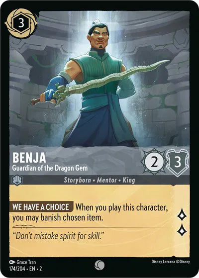 Benja - Guardian of the Dragon Gem 174/204 · Cold Foil (Rise of the Floodborn)