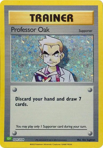 Professor Oak (CLV) 024/034 (Trading Card Game Classic) — CGC 10