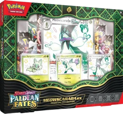 Pokemon TCG Paldean Fates Premium Collection Meowscarada ex Box