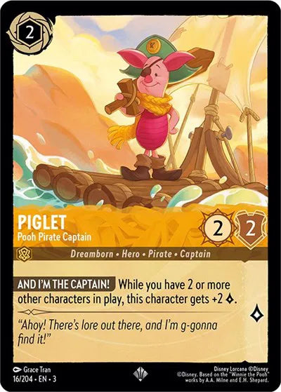 Piglet - Pooh Pirate Captain 16/204 · Normal (Into the Inklands)