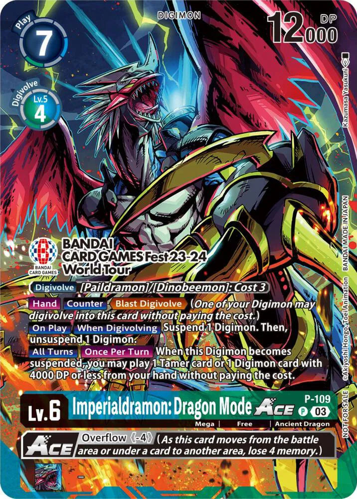 Imperialdramon: Dragon Mode ACE - P-109 (BANDAI Card Games Fest 23-24 World Tour) (Digimon Promotion Cards)