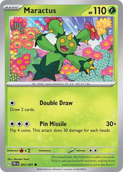 Maractus 003/091 · Reverse Holofoil (Paldean Fates)
