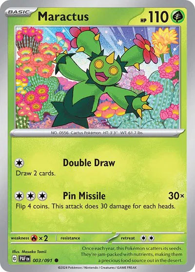 Maractus 003/091 · Reverse Holofoil (Paldean Fates)