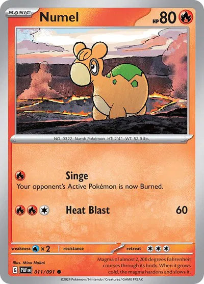 Numel 011/091 · Reverse Holofoil (Paldean Fates)