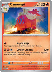 Camerupt 012/091 · Reverse Holofoil (Paldean Fates)