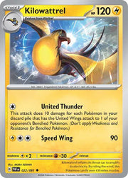 Kilowattrel 022/091 · Reverse Holofoil (Paldean Fates)
