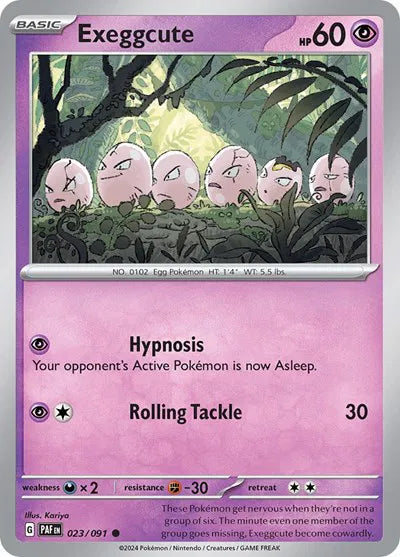 Exeggcute 023/091 · Reverse Holofoil (Paldean Fates)