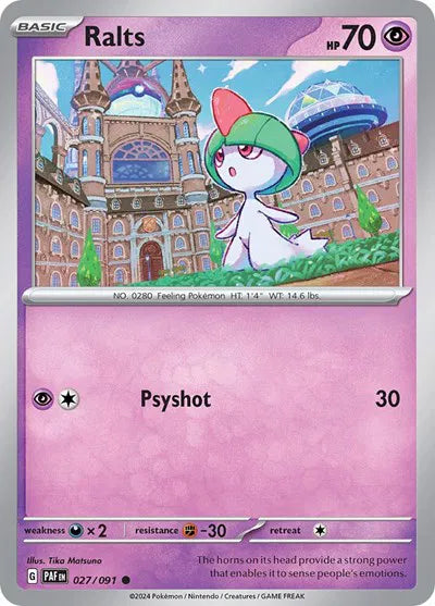 Ralts 027/091 · Normal (Paldean Fates)