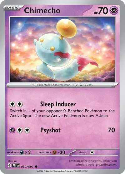 Chimecho 030/091 · Reverse Holofoil (Paldean Fates)