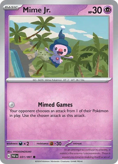 Mime Jr. 031/091 · Reverse Holofoil (Paldean Fates)