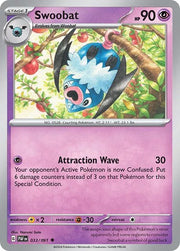 Swoobat 033/091 · Normal (Paldean Fates)