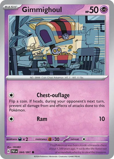 Gimmighoul 044/091 · Reverse Holofoil (Paldean Fates)