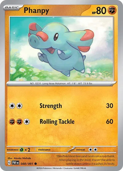 Phanpy 048/091 · Reverse Holofoil (Paldean Fates)