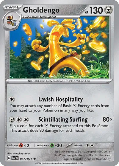 Gholdengo 067/091 · Reverse Holofoil (Paldean Fates)
