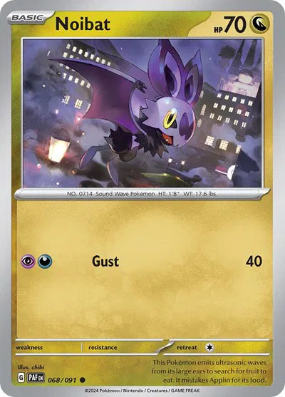 Noibat 068/091 · Normal (Paldean Fates)