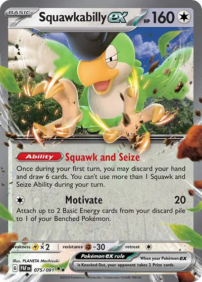 Squawkabilly ex 075/091 (Paldean Fates)