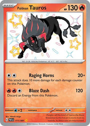 Paldean Tauros 111/091 (Paldean Fates)