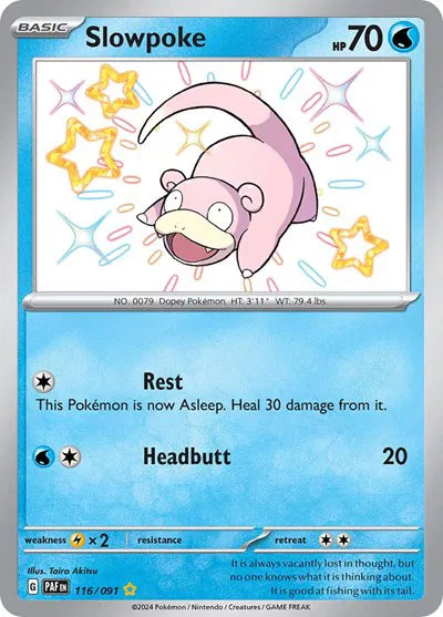 Slowpoke 116/091 - Paldean Fates - Shiny Rare