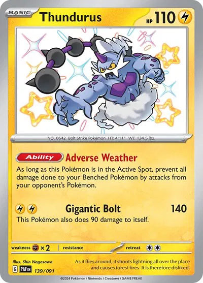 Thundurus 139/091 · Holofoil (Paldean Fates)
