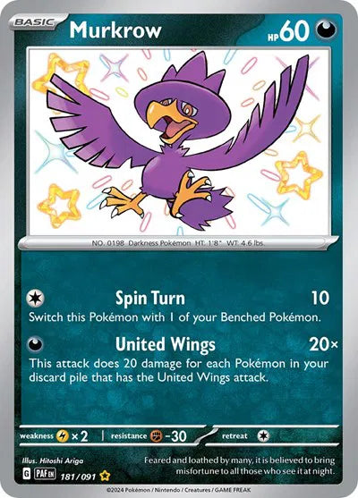 Murkrow 181/091 (Paldean Fates)