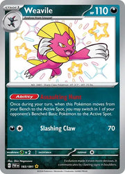 Weavile 183/091 - Paldean Fates - Shiny Rare