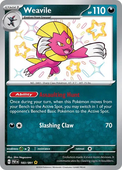 Weavile 183/091 (Paldean Fates)