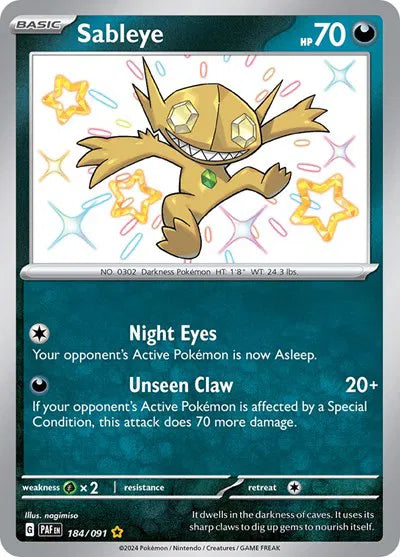 Sableye 184/091 · Holofoil (Paldean Fates)