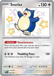Snorlax Paldean Fates Shiny Rare 202/091