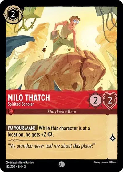 Milo Thatch - Spirited Scholar 115/204 · Normal (Into the Inklands)