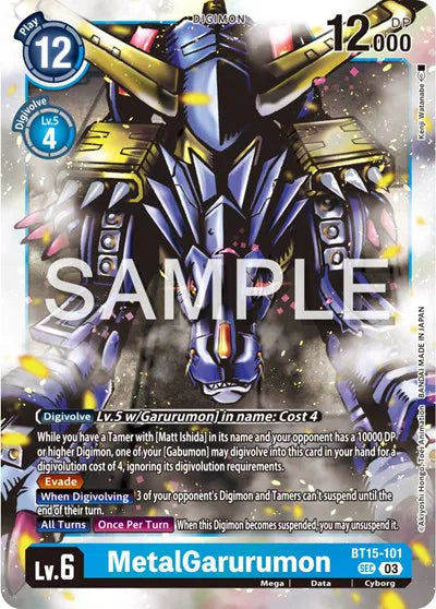 MetalGarurumon BT15-101 SEC (Exceed Apocalypse)