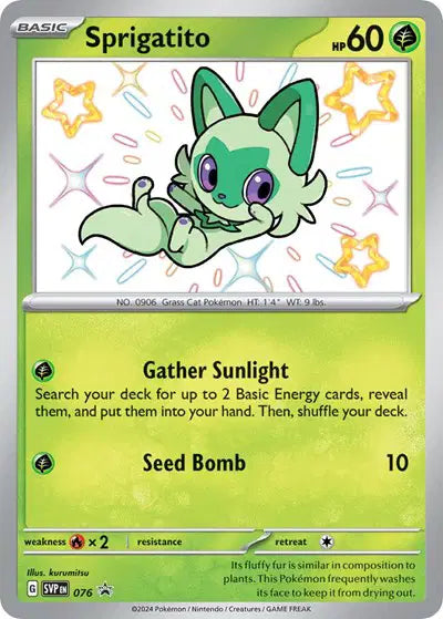 Pokémon Sprigatito Shiny Rare SVP 076