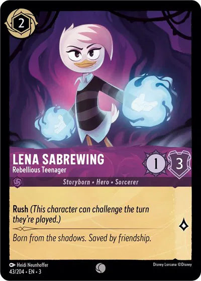 Lena Sabrewing - Rebellious Teenager 43/204 · Cold Foil (Into the Inklands)