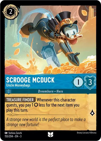 Scrooge McDuck - Uncle Moneybags 155/204 · Normal (Into the Inklands)