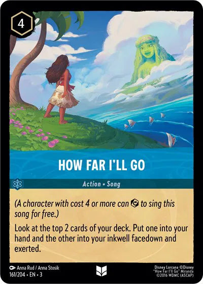 How Far I'll Go 161/204 · Cold Foil (Into the Inklands)