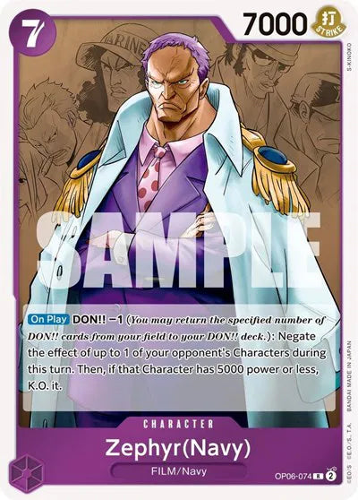 Zephyr (Navy) OP06-074 · Foil (Wings of the Captain)