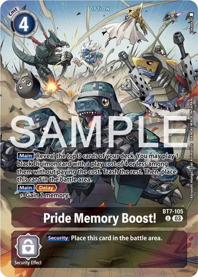 Pride Memory Boost! (Bonus Pack) BT7-105 U (Starter Deck 17: Double Typhoon Advanced Deck Set)