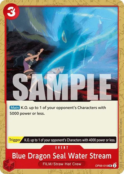 Blue Dragon Seal Water Stream OP06-019 (Wings of the Captain)