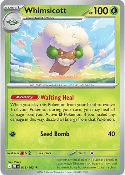 Whimsicott - 015/162 - Reverse Holofoil