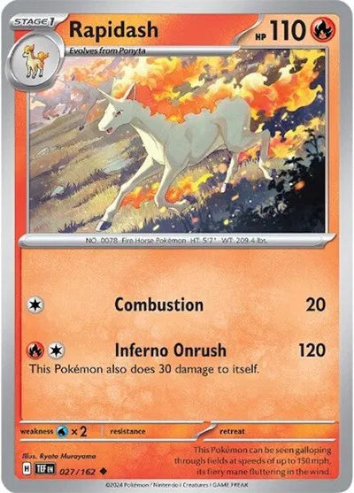 Rapidash 027/162 · Normal (Temporal Forces)