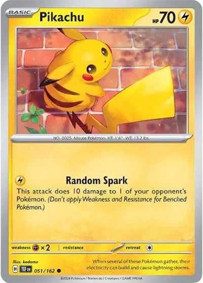 Pikachu 051/162 · Normal (Temporal Forces)