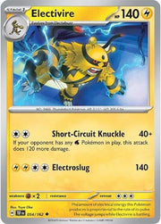 Electivire 054/162 · Reverse Holofoil (Temporal Forces)