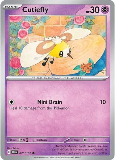 Cutiefly 075/162 · Reverse Holofoil (Temporal Forces)