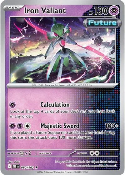 Iron Valiant 080/162 · Holofoil (Temporal Forces)