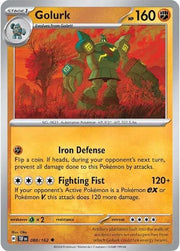 Golurk 088/162 · Reverse Holofoil (Temporal Forces)