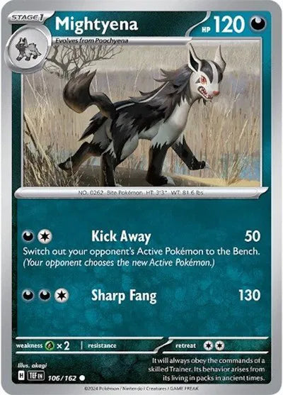 Mightyena 106/162 · Normal (Temporal Forces)
