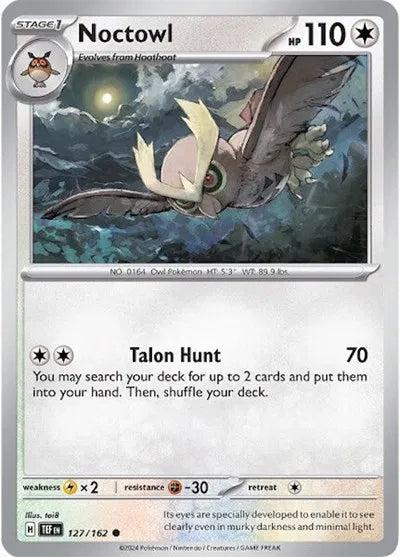 Noctowl 127/162 · Normal (Temporal Forces)