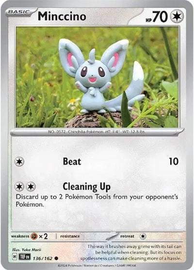 Minccino 136/162 · Reverse Holofoil (Temporal Forces)